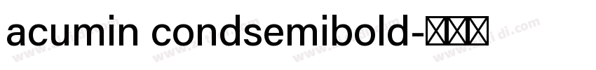 acumin condsemibold字体转换